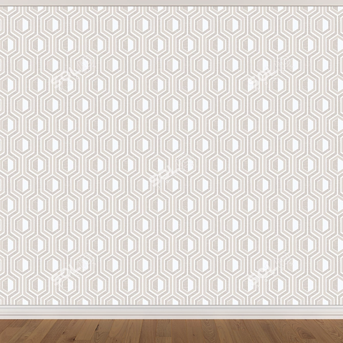 Seamless Wallpaper Set: 821 - 3 Color Options 3D model image 2