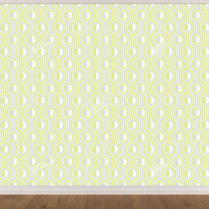 Seamless Wallpaper Set: 821 - 3 Color Options 3D model image 4