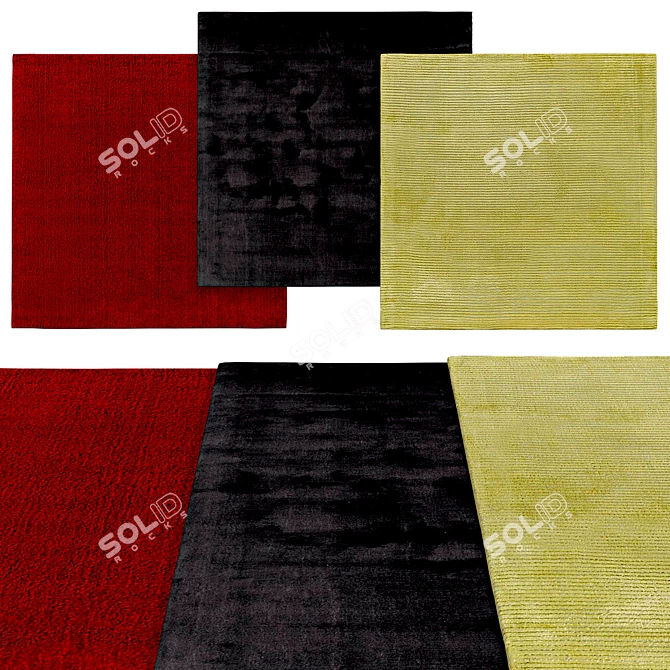 Modern Square Carpets | Various Sizes 3D model image 1