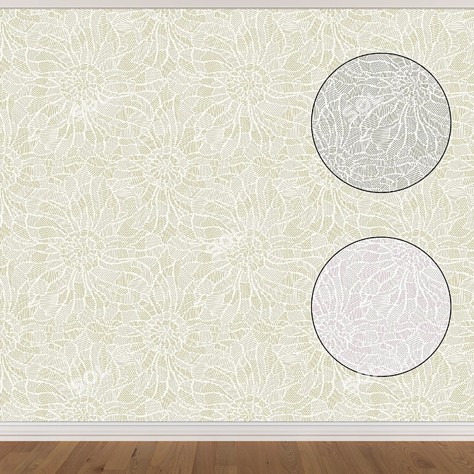 Seamless Wallpaper Set (3 Colors) 3D model image 1