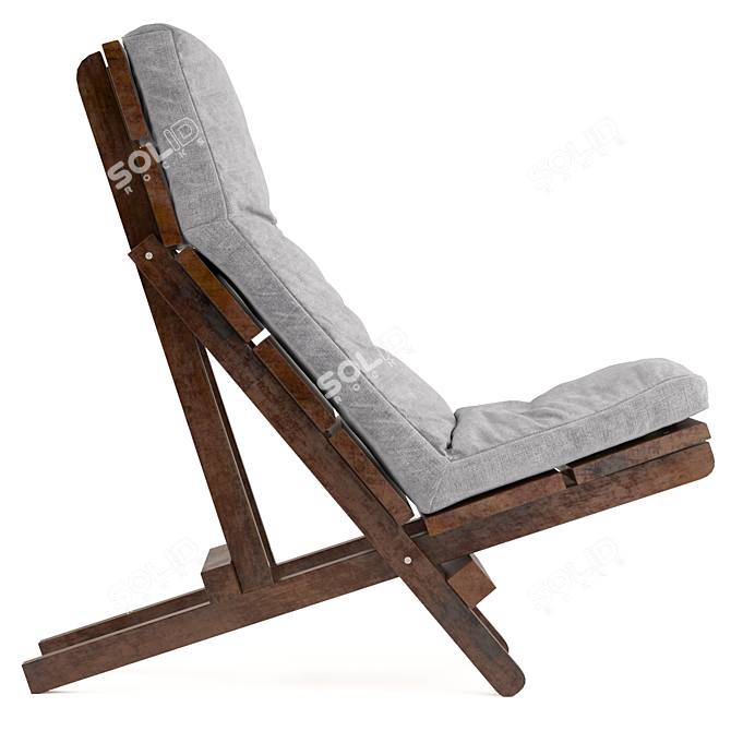 Stylish Outdoor Lounger 3D model image 3