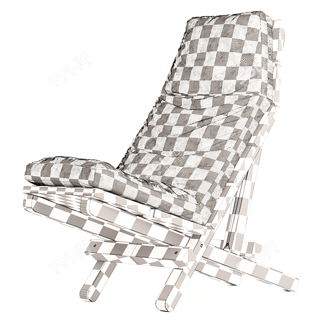 Stylish Outdoor Lounger 3D model image 5
