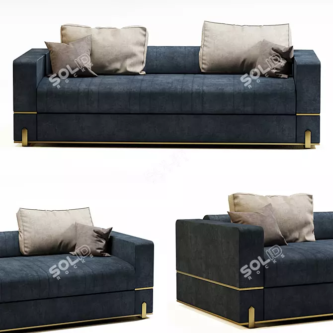 Italian Luxury Sofa: Juliette's Elegance 3D model image 1