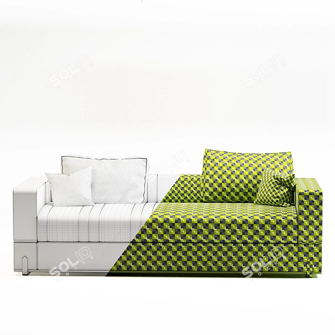 Italian Luxury Sofa: Juliette's Elegance 3D model image 3