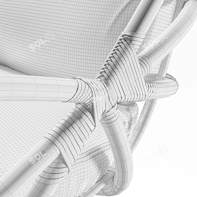 Elegant Bamboo Armchair: Twist by Marco Corti 3D model image 5