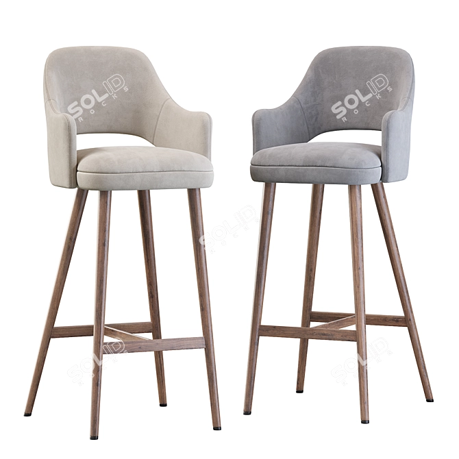 Modern Comfort: Costanza Barstool 3D model image 2