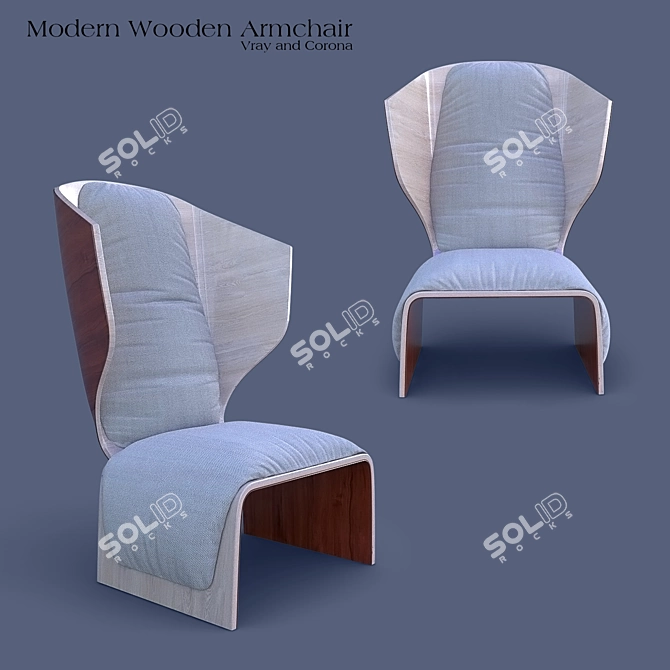 Stylish Gender Armchair - Vray and Corona 3D model image 1