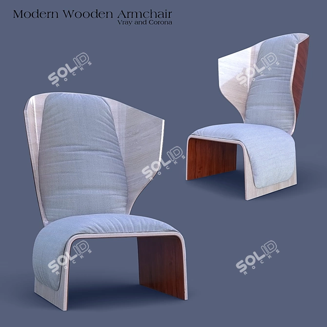 Stylish Gender Armchair - Vray and Corona 3D model image 2