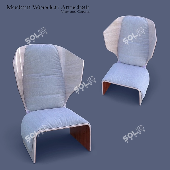 Stylish Gender Armchair - Vray and Corona 3D model image 3