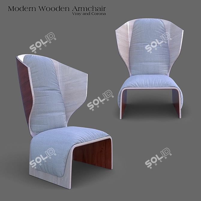 Stylish Gender Armchair - Vray and Corona 3D model image 6