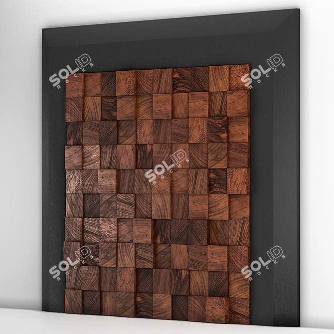 Wood Wall Decor Panel 3D model image 5