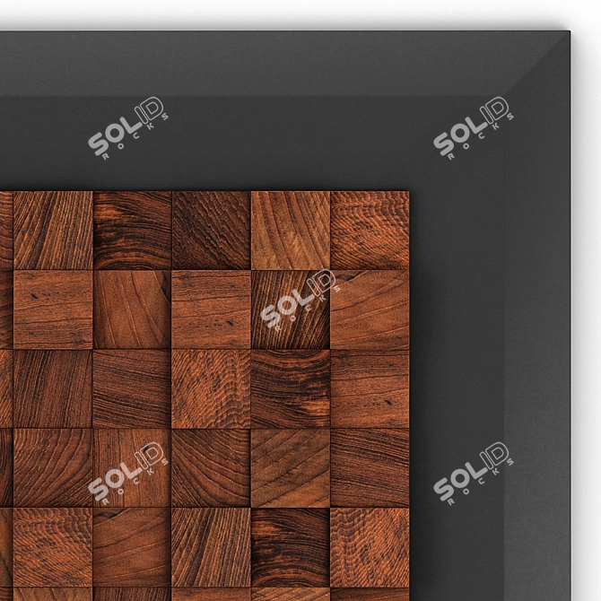 Wood Wall Decor Panel 3D model image 7