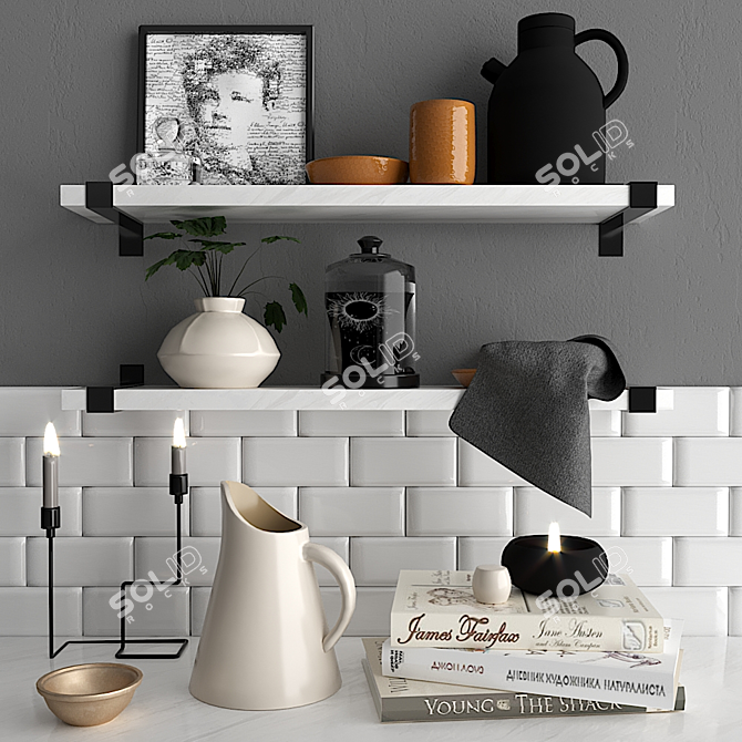 Versatile Kitchen Essentials: Easy-to-Edit, High Detail, Multiple File Formats 3D model image 1