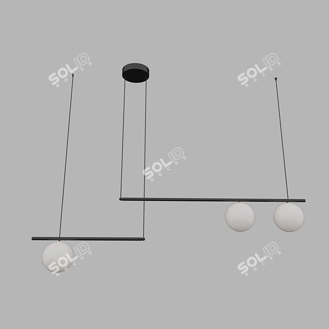 Versatile LED Pendant Light 3D model image 1