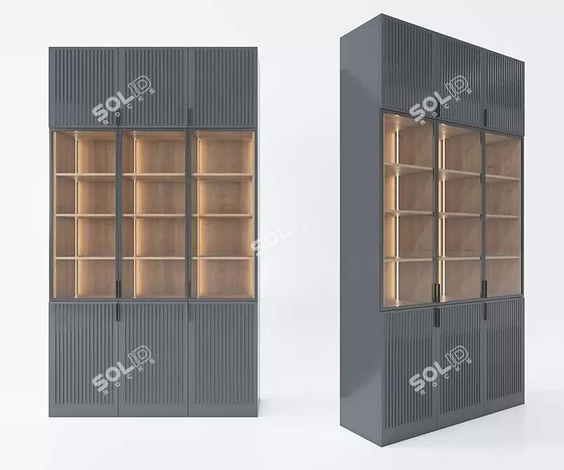 Sleek Modern Cabinet 3D model image 1