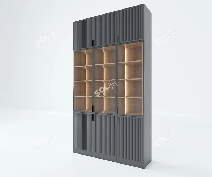 Sleek Modern Cabinet 3D model image 2