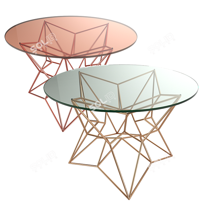 Modern Round Coffee Table 3D model image 1