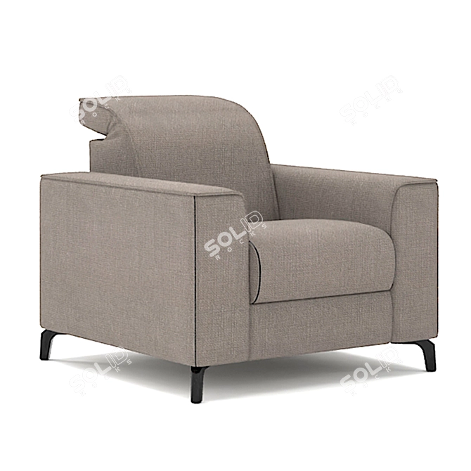 Luxurious Belgian Armchair: Triton 3D model image 1