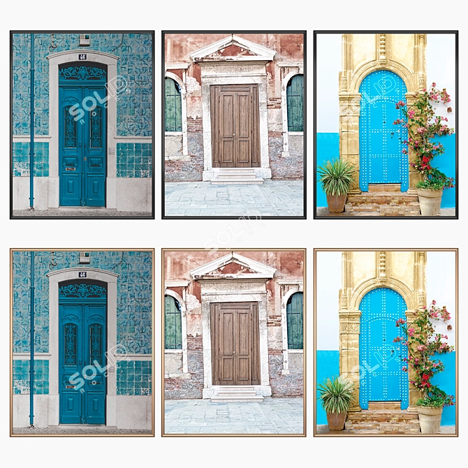 Elegant Wall Art Set 3D model image 2