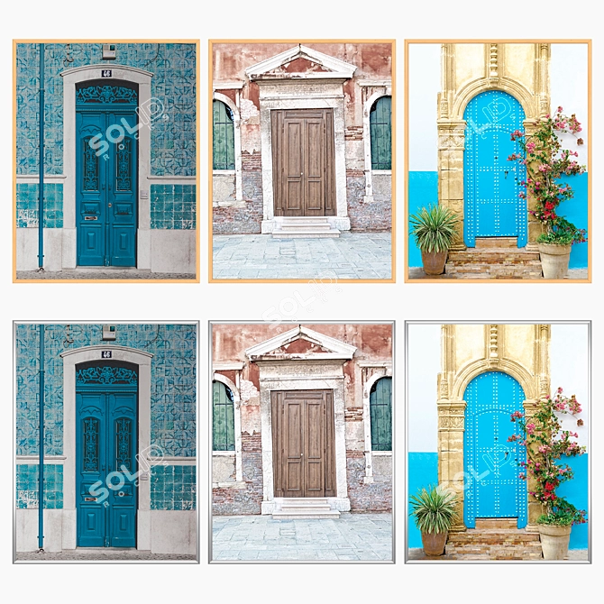 Elegant Wall Art Set 3D model image 3