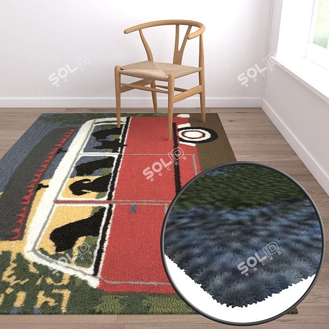 Versatile High-Quality Carpet Set 3D model image 5