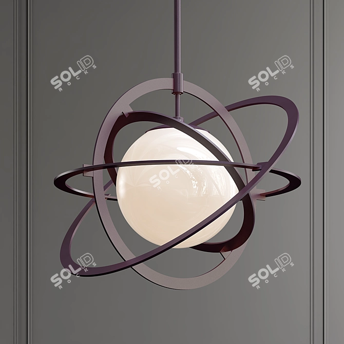 Modern Sputnik Chandelier - Elegant Lighting Fixture 3D model image 1
