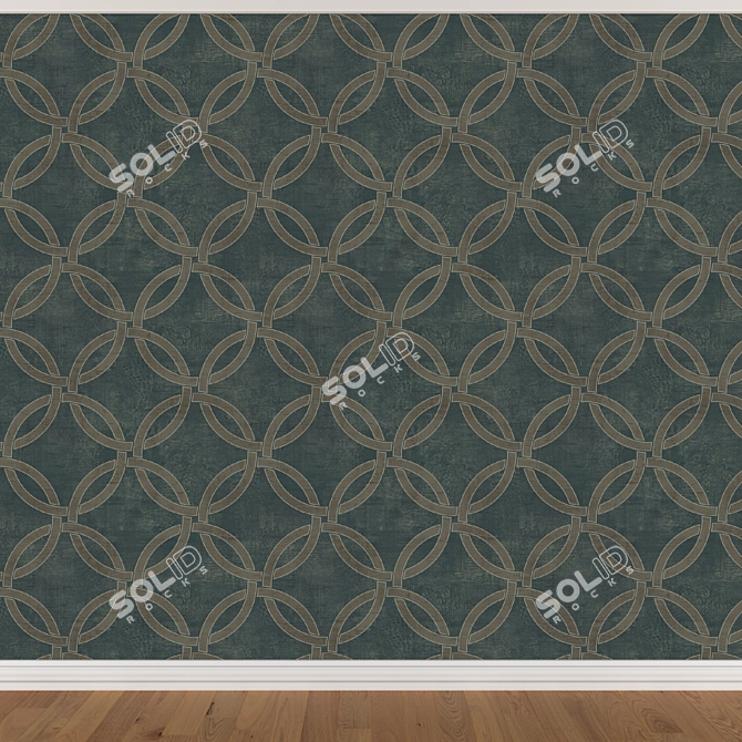 Seamless Wallpaper Set: 3 Colors 3D model image 4