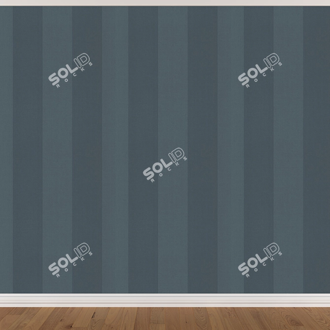 Seamless Wallpaper Set 833: 3 Color Options 3D model image 3