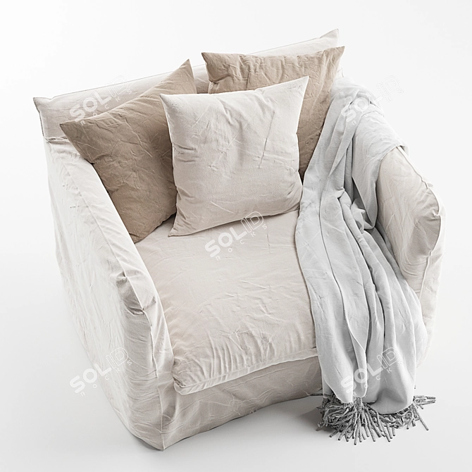 Uniqwa Singita One Seater: Sleek and Comfortable 3D model image 3