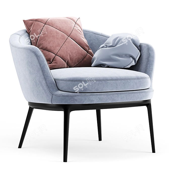 Elegant Caratos Armchair: Unmatched Comfort & Style 3D model image 2
