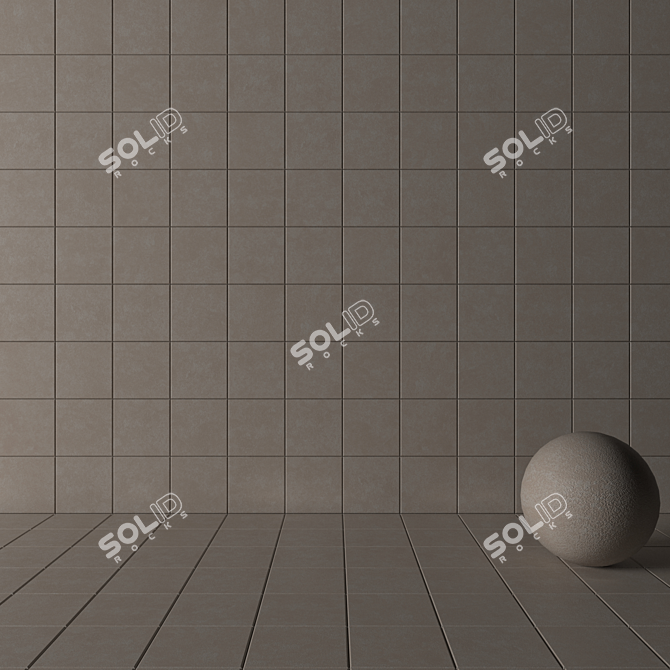 Nord Beige Concrete Wall Tiles - Set of 2 3D model image 3