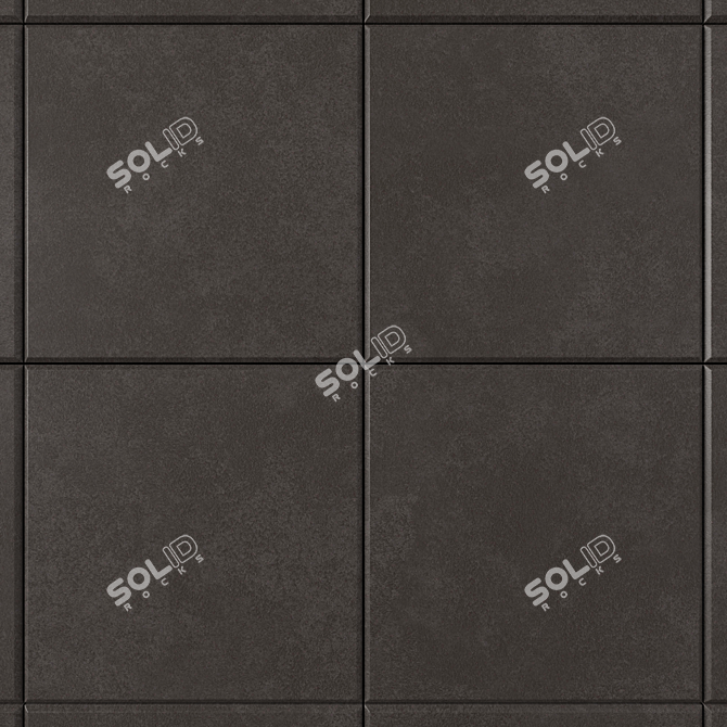 Nord Brown Concrete Wall Tiles 3D model image 2