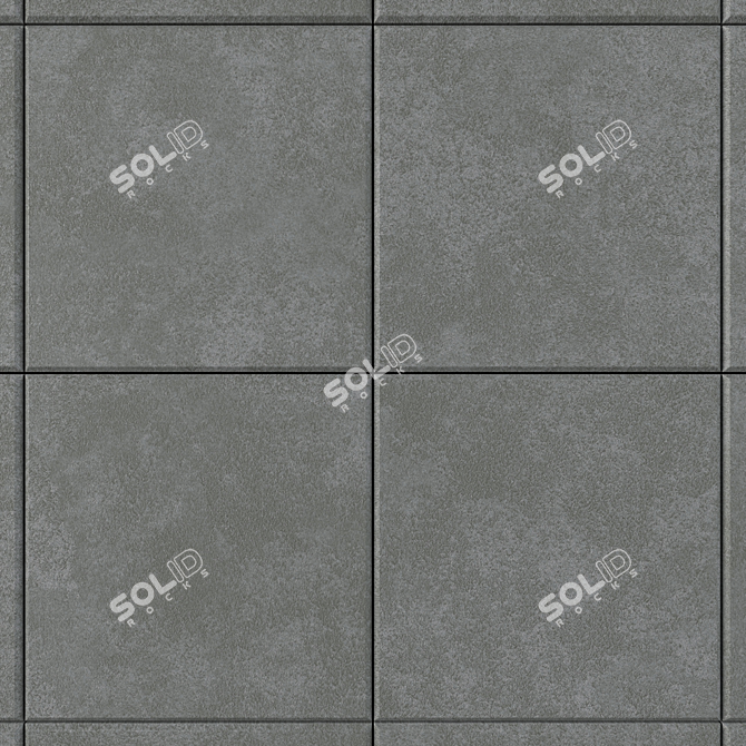 NORD Dark Grey Concrete Wall Tiles 3D model image 2