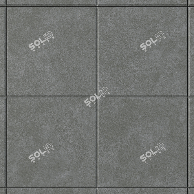 NORD Dark Grey Concrete Wall Tiles 3D model image 2