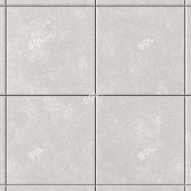 NORD Grey Concrete Wall Tiles: Modern and Versatile 3D model image 2