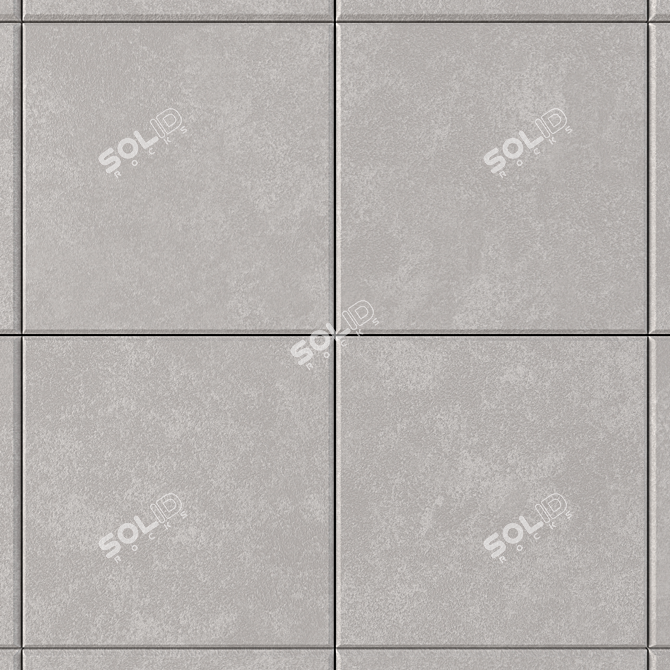 Nord Grey Concrete Wall Tiles 3D model image 2