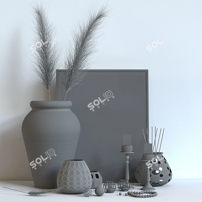 Elegant Decor Set 2015 3D model image 4