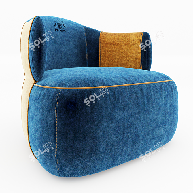 Luxury Trussardi Casa Larzia Armchair 3D model image 2