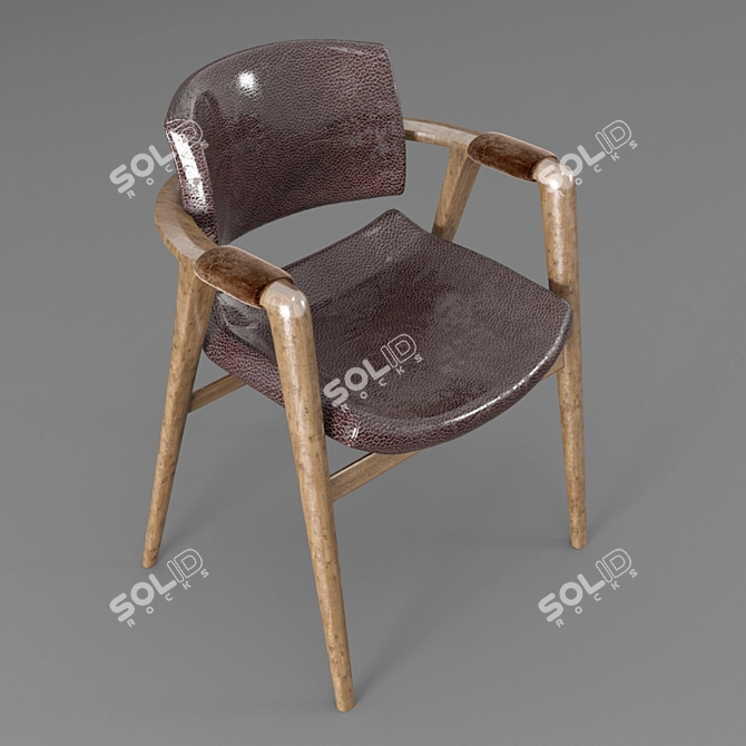 Elegant Seotox Leather Chair 3D model image 1