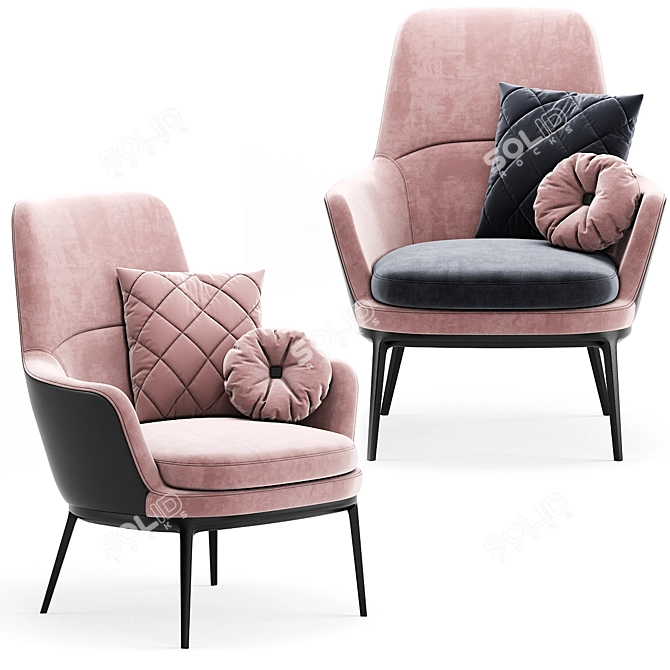 Elevate Your Comfort: Caratos Armchair 3D model image 2