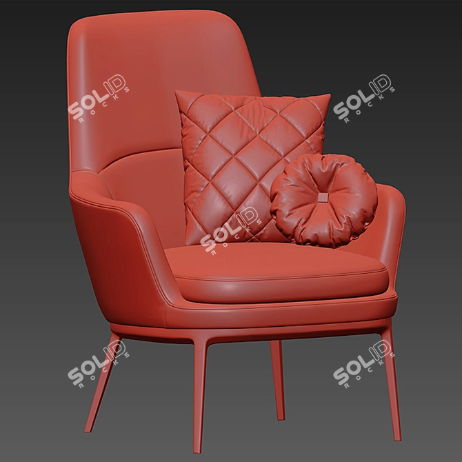 Elevate Your Comfort: Caratos Armchair 3D model image 4