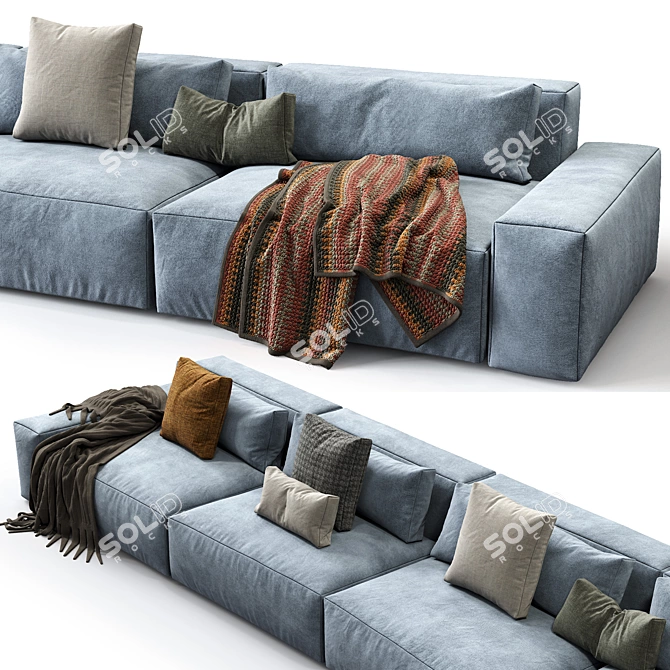 Contemporary Jesse Daniel Sofa - Composition 9 3D model image 5