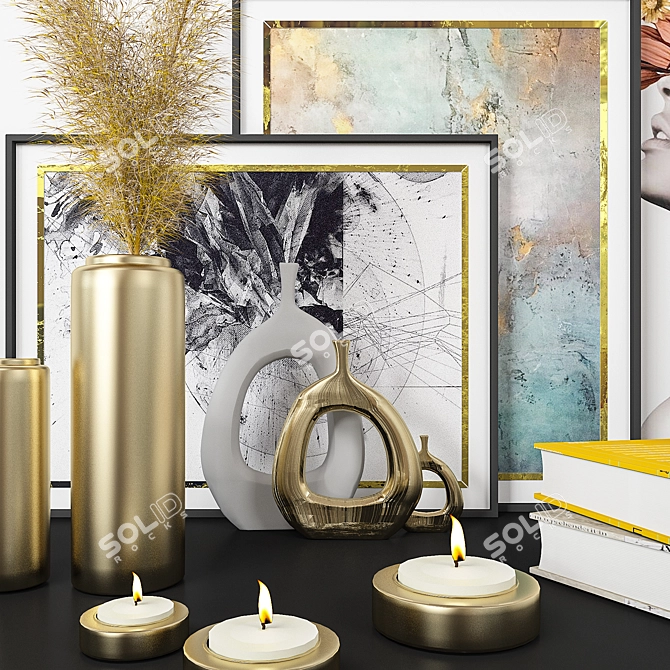 Elegant Decor Set: Vray Render 3D model image 3