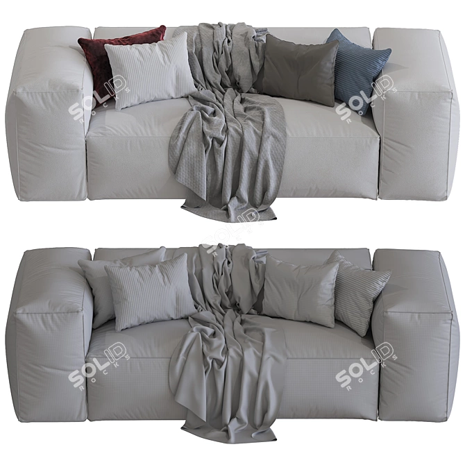 Modular Garden Sofa: Mediterranean Comfort 3D model image 3
