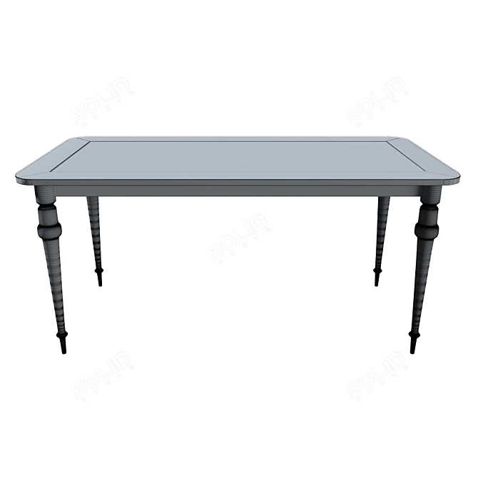 ChicDandy Rectangular Dining Table 3D model image 5