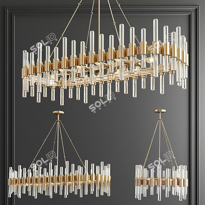 Glamorous Chandelier Collection: Exquisite Elegance 3D model image 4