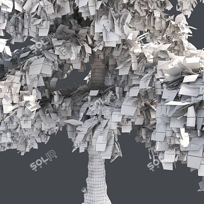 Premium Alaska Cedar Tree: Optimized, Real-World Scale 3D model image 5