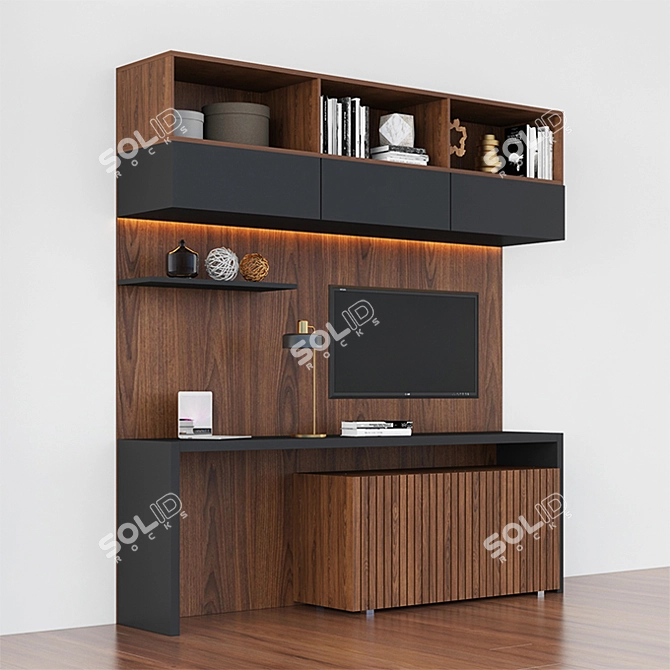  Modern TV Stand 2200mm - V-Ray Compatible 3D model image 2