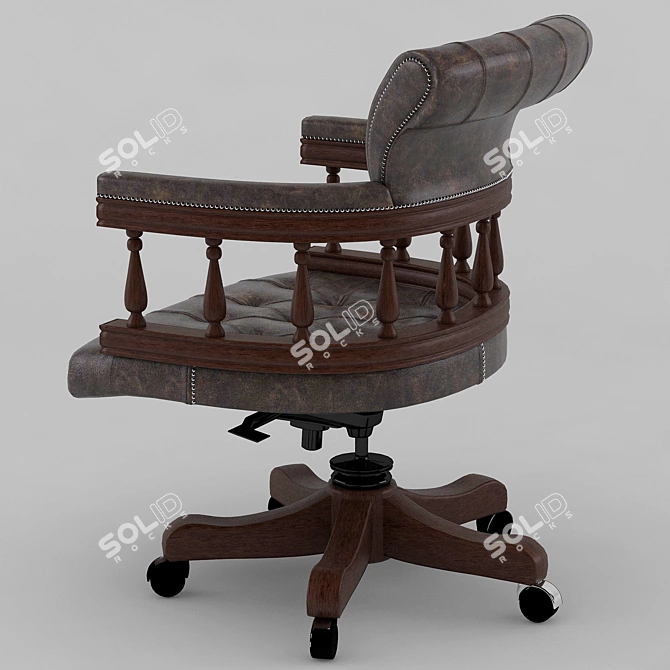 Title: Nautical Captain's Swivel Chair 3D model image 2