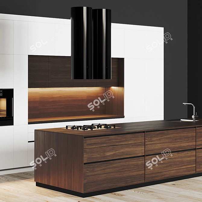 Modern Kitchen Model for 3dsmax & V-ray 3D model image 2